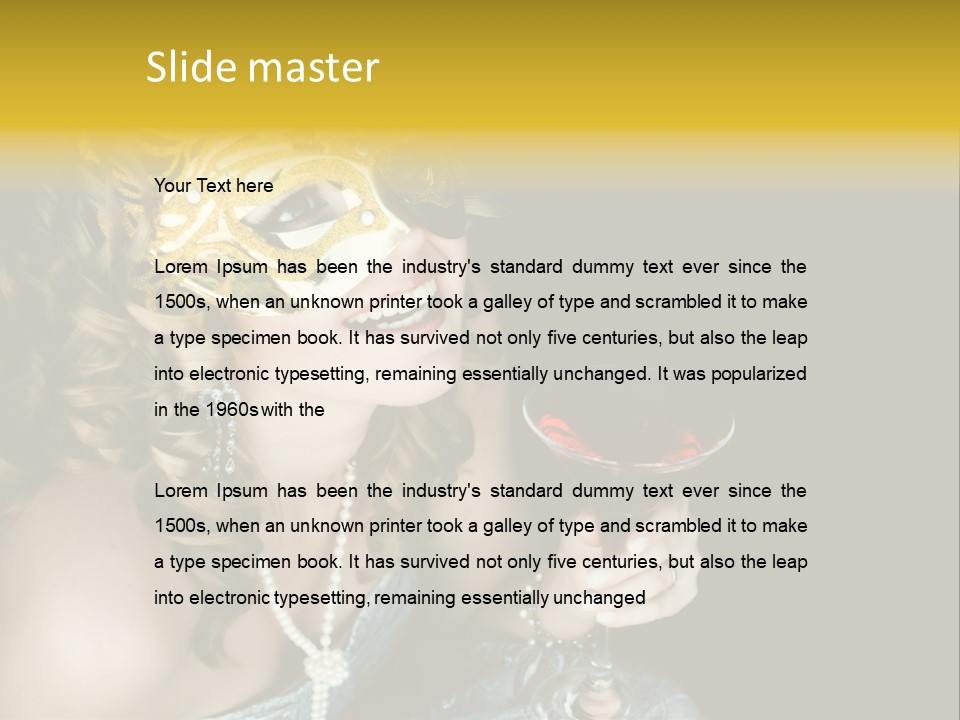 Businessman Hand Speech PowerPoint Template