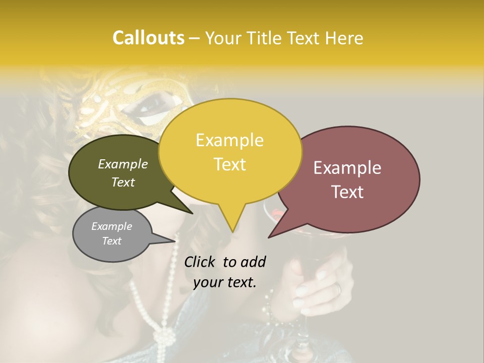 Businessman Hand Speech PowerPoint Template