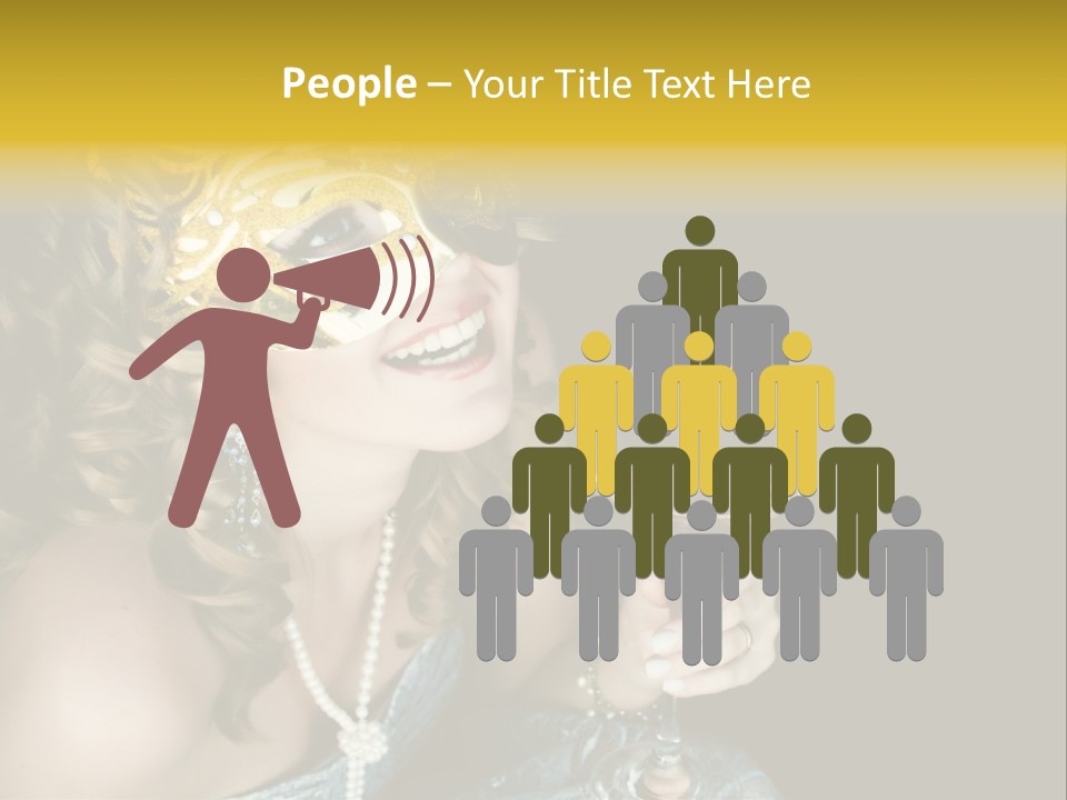 Businessman Hand Speech PowerPoint Template