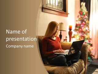 Female Online Web PowerPoint Template