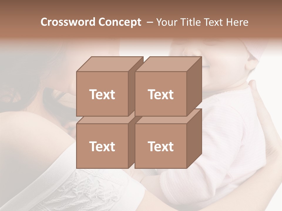 Parenting Smiling Holding PowerPoint Template