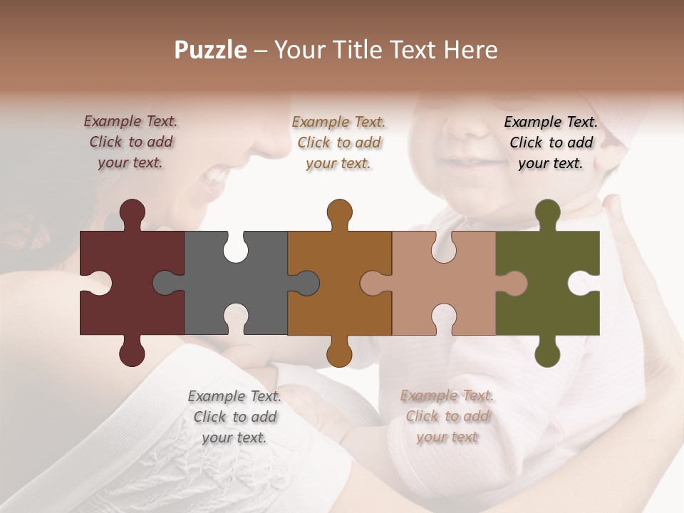 Parenting Smiling Holding PowerPoint Template