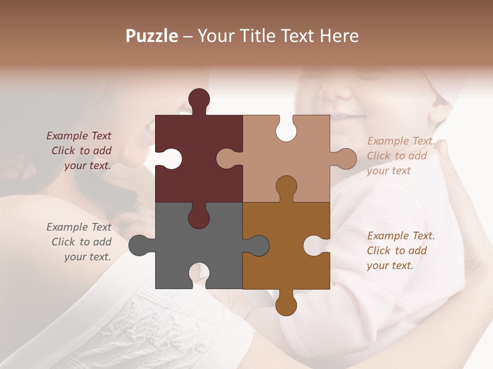 Parenting Smiling Holding PowerPoint Template