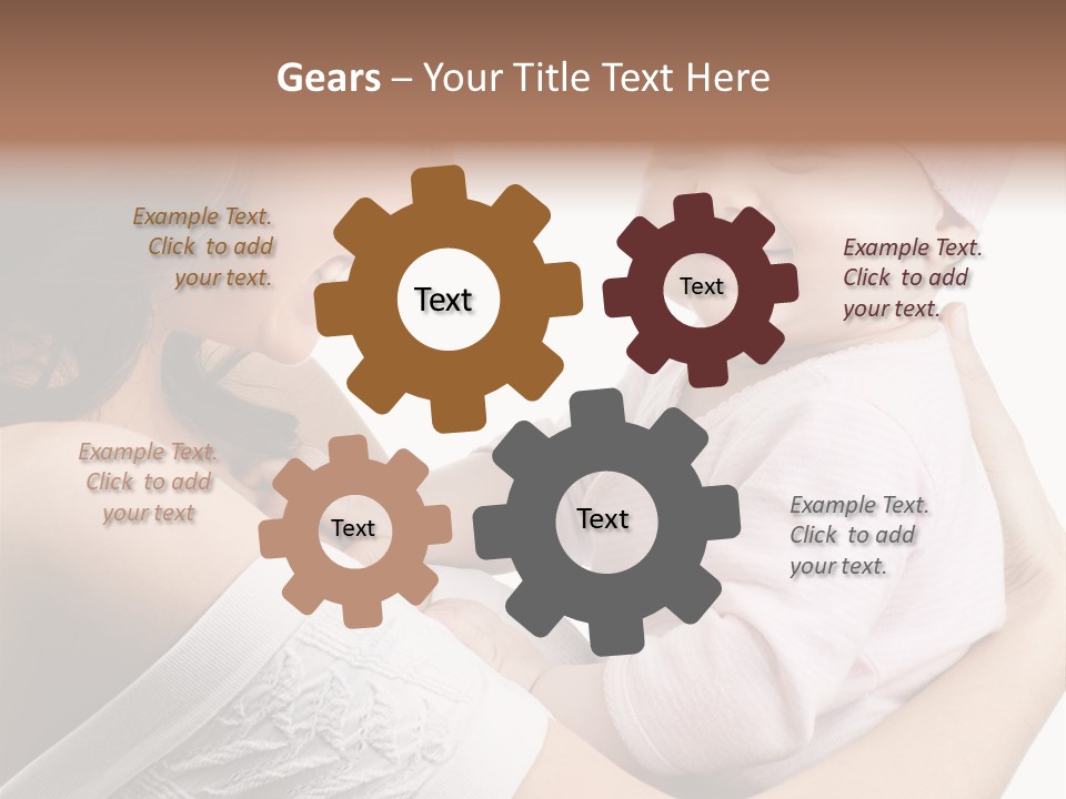 Parenting Smiling Holding PowerPoint Template