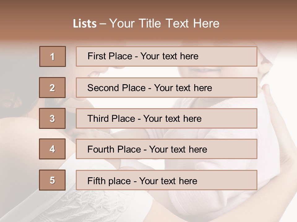 Parenting Smiling Holding PowerPoint Template