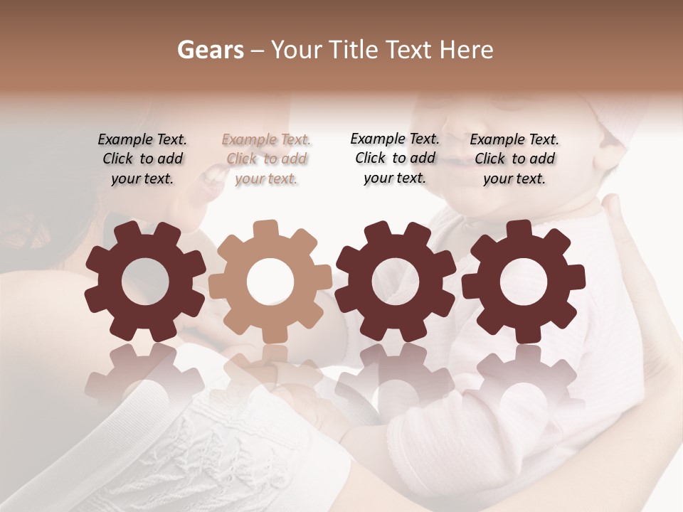 Parenting Smiling Holding PowerPoint Template