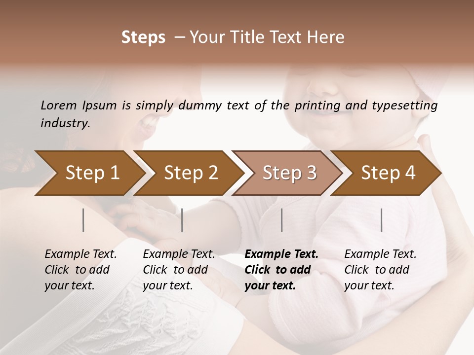 Parenting Smiling Holding PowerPoint Template