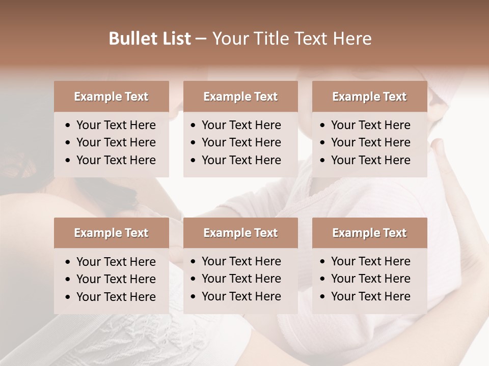 Parenting Smiling Holding PowerPoint Template