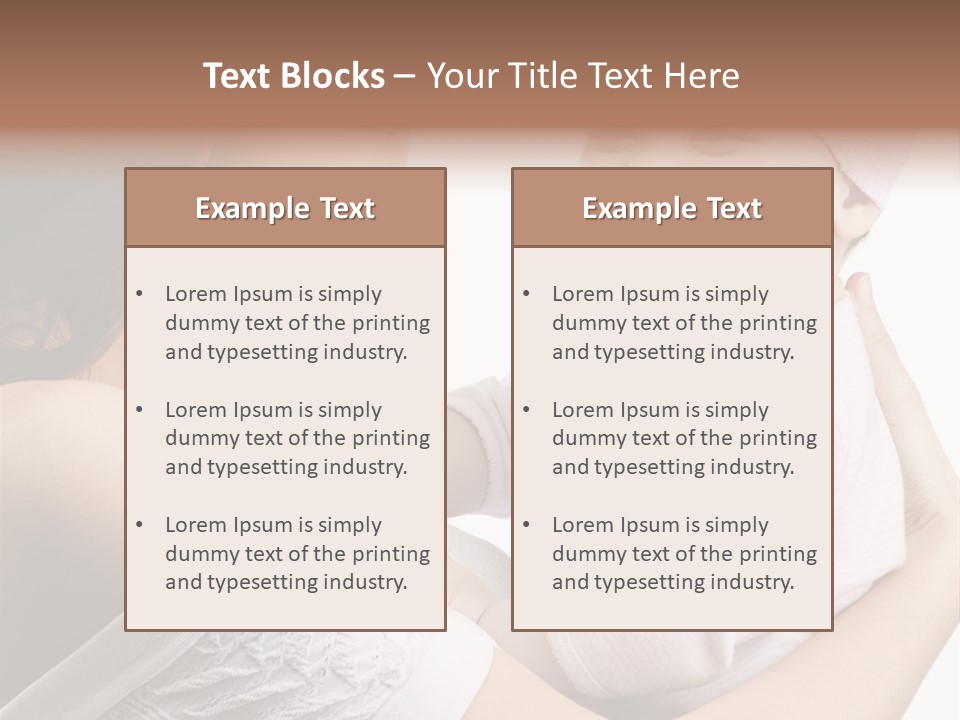 Parenting Smiling Holding PowerPoint Template