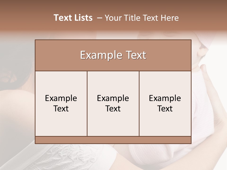 Parenting Smiling Holding PowerPoint Template