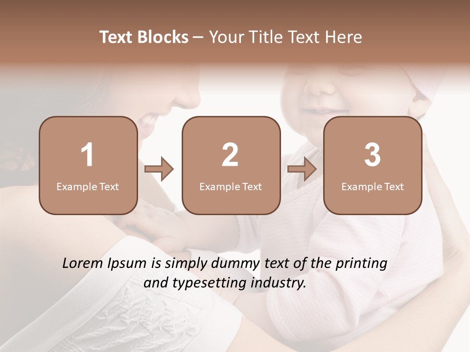 Parenting Smiling Holding PowerPoint Template