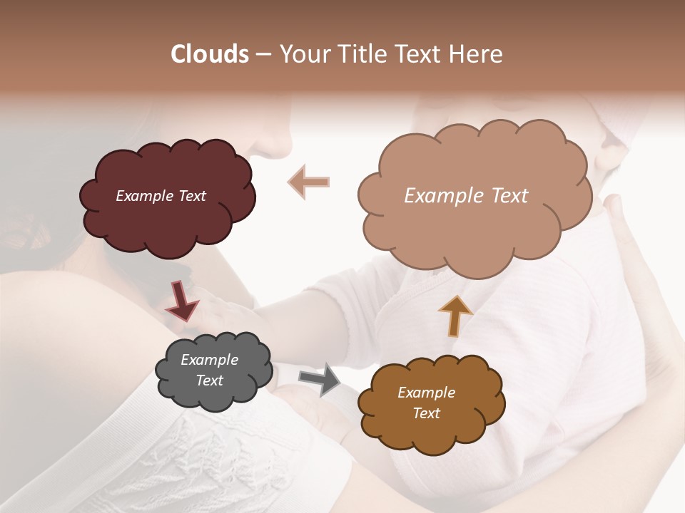 Parenting Smiling Holding PowerPoint Template