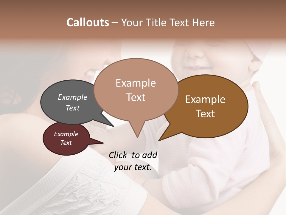 Parenting Smiling Holding PowerPoint Template