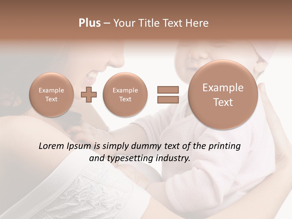 Parenting Smiling Holding PowerPoint Template