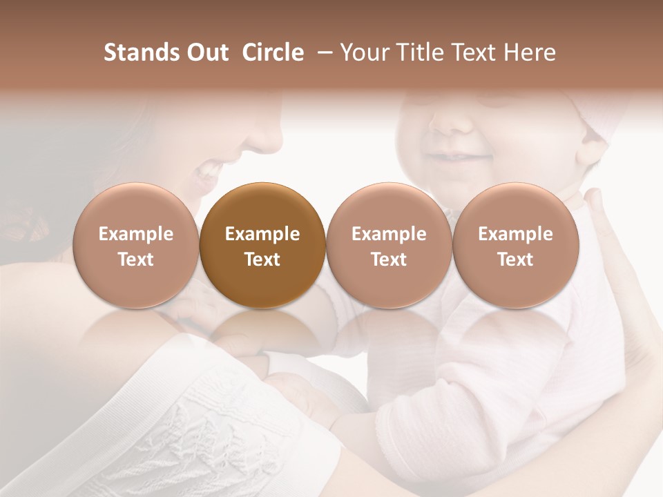 Parenting Smiling Holding PowerPoint Template