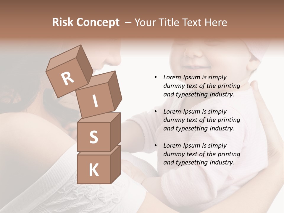 Parenting Smiling Holding PowerPoint Template