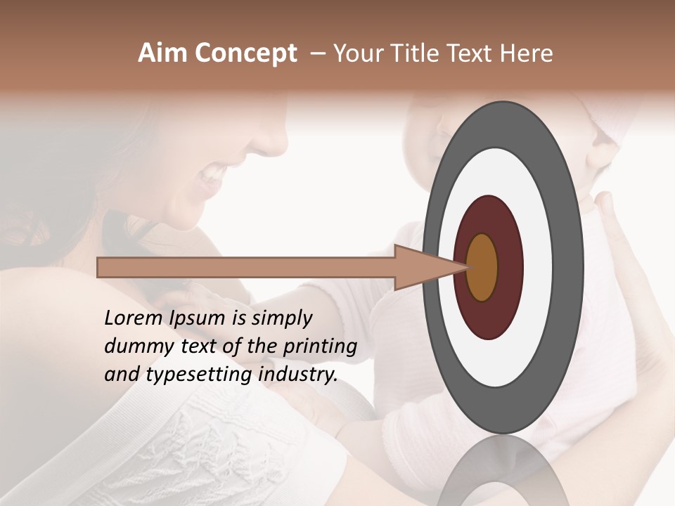 Parenting Smiling Holding PowerPoint Template