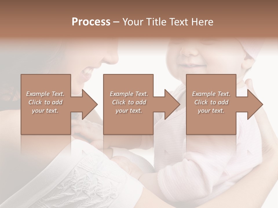 Parenting Smiling Holding PowerPoint Template