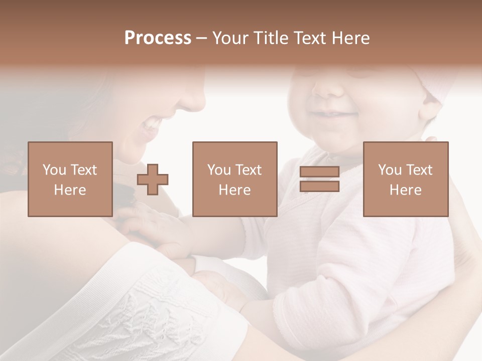 Parenting Smiling Holding PowerPoint Template