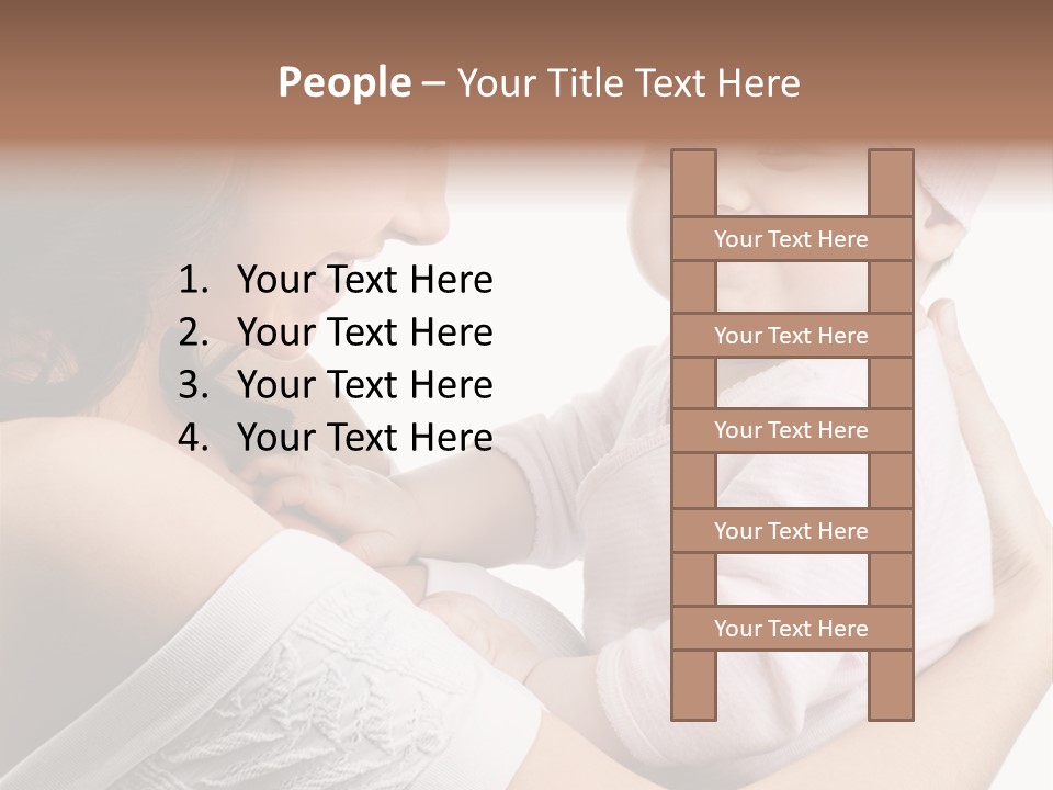 Parenting Smiling Holding PowerPoint Template