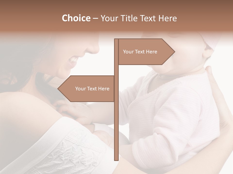 Parenting Smiling Holding PowerPoint Template