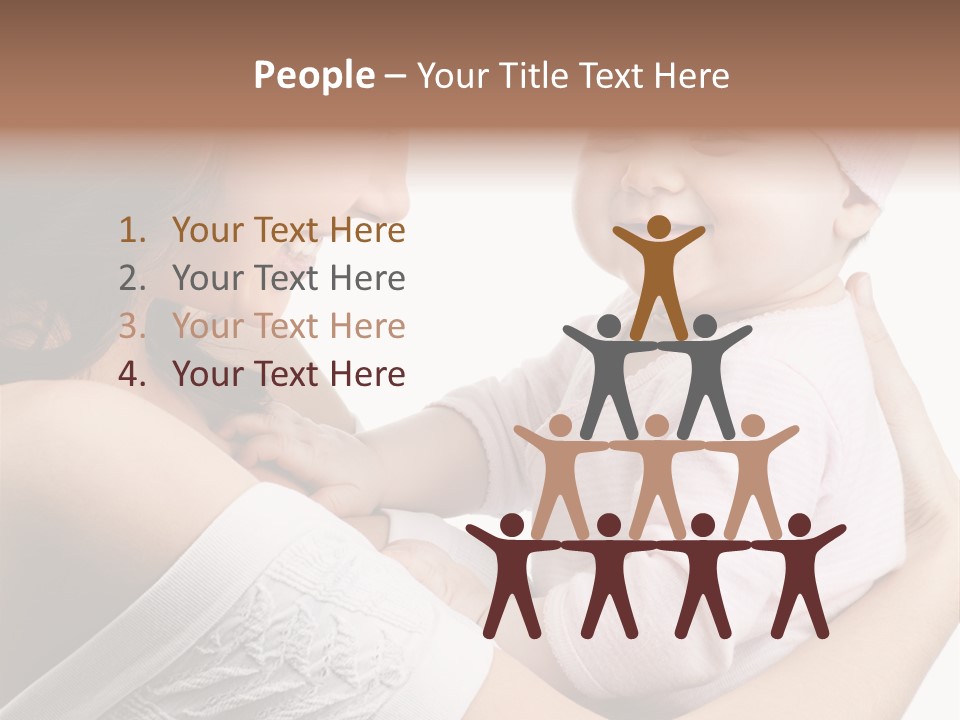 Parenting Smiling Holding PowerPoint Template