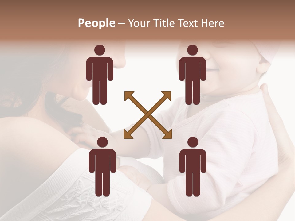 Parenting Smiling Holding PowerPoint Template