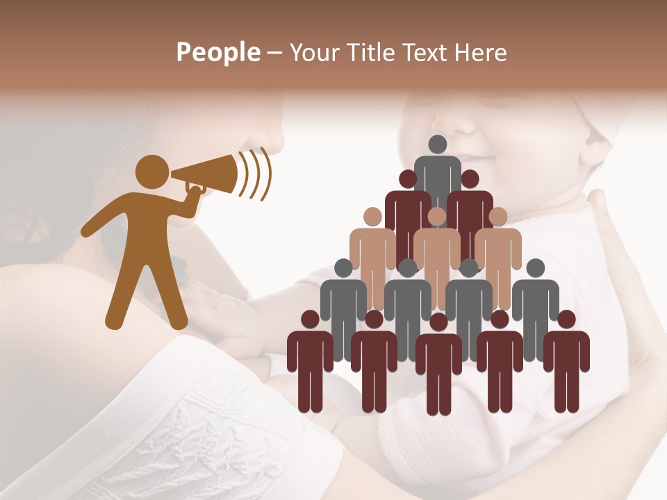 Parenting Smiling Holding PowerPoint Template