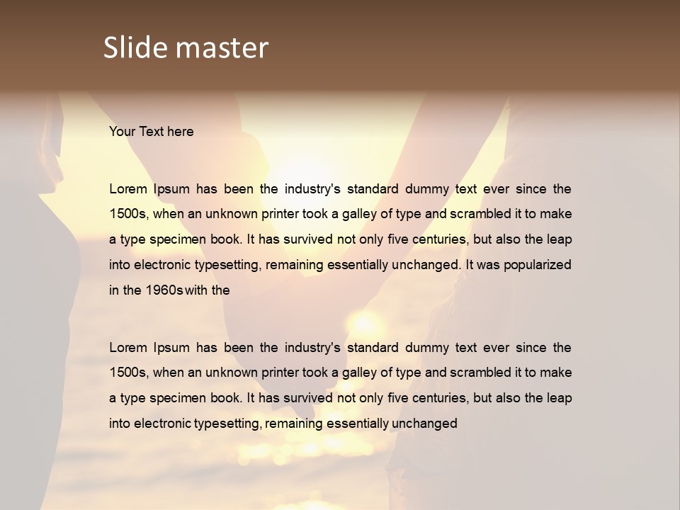 Sunlight Sunrise Man PowerPoint Template