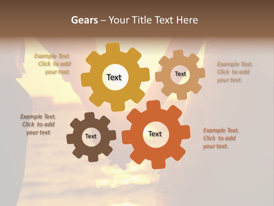 Sunlight Sunrise Man PowerPoint Template