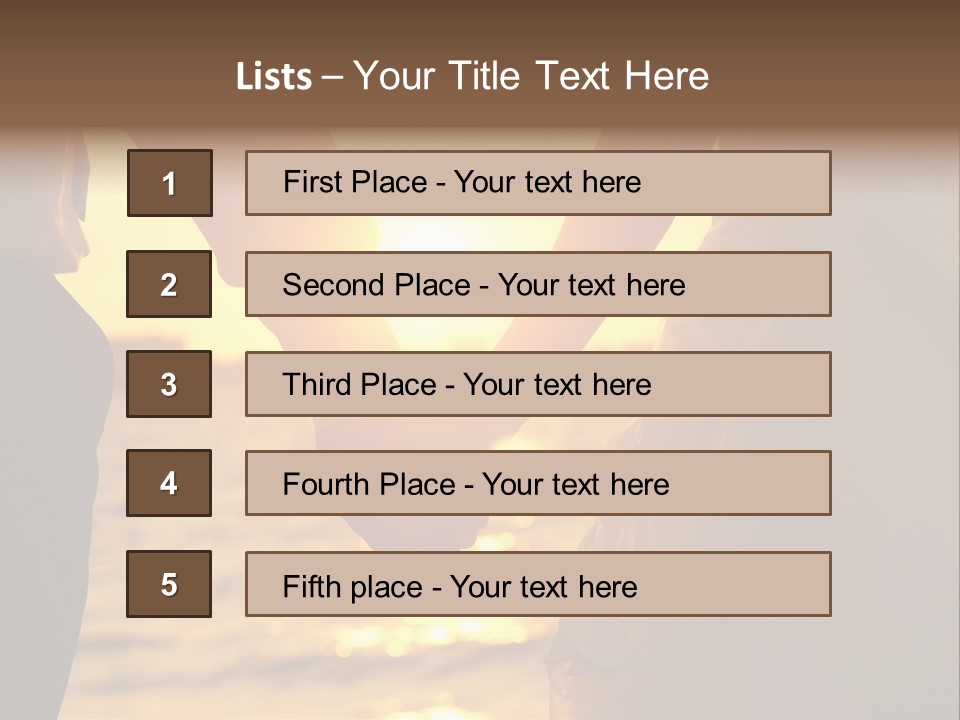 Sunlight Sunrise Man PowerPoint Template