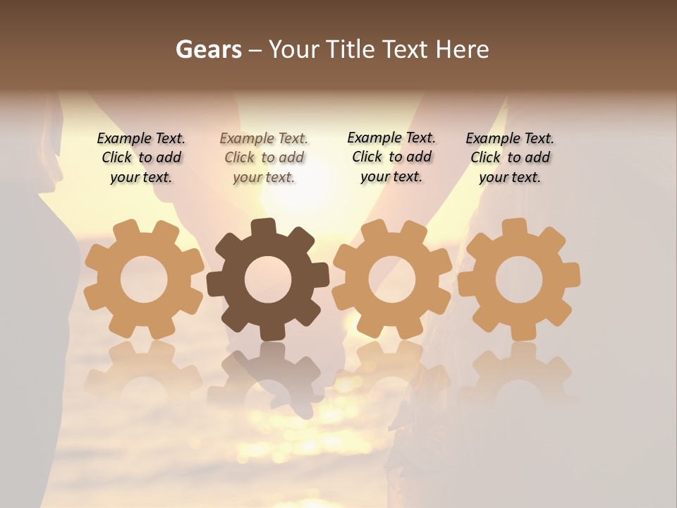 Sunlight Sunrise Man PowerPoint Template