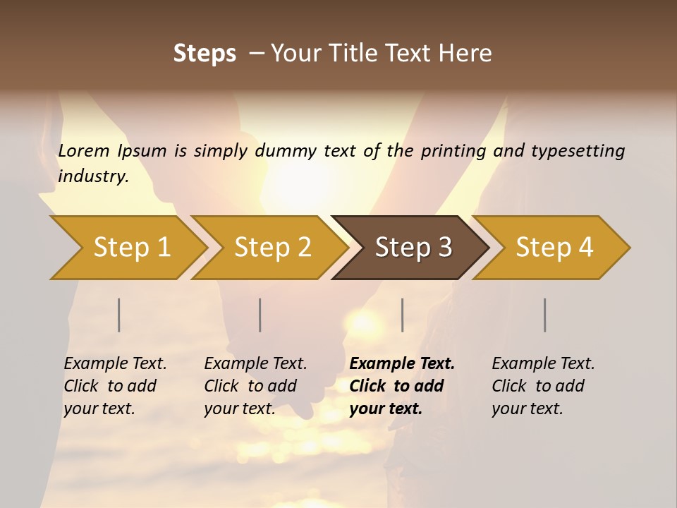 Sunlight Sunrise Man PowerPoint Template