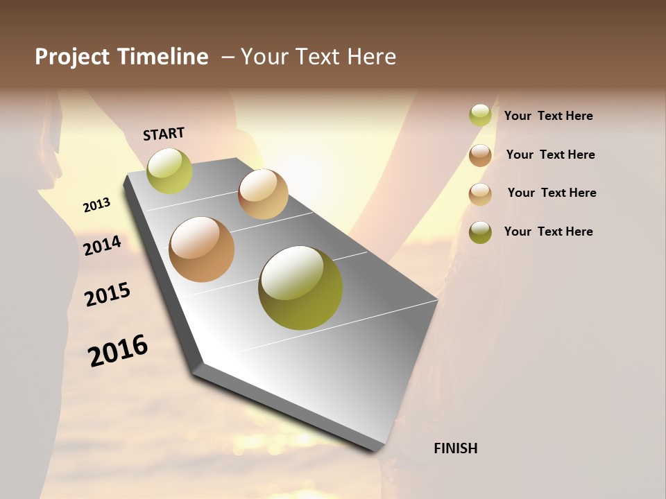 Sunlight Sunrise Man PowerPoint Template