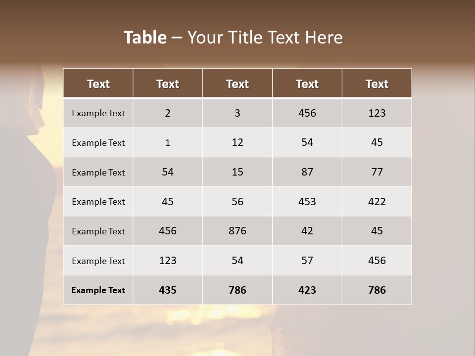 Sunlight Sunrise Man PowerPoint Template