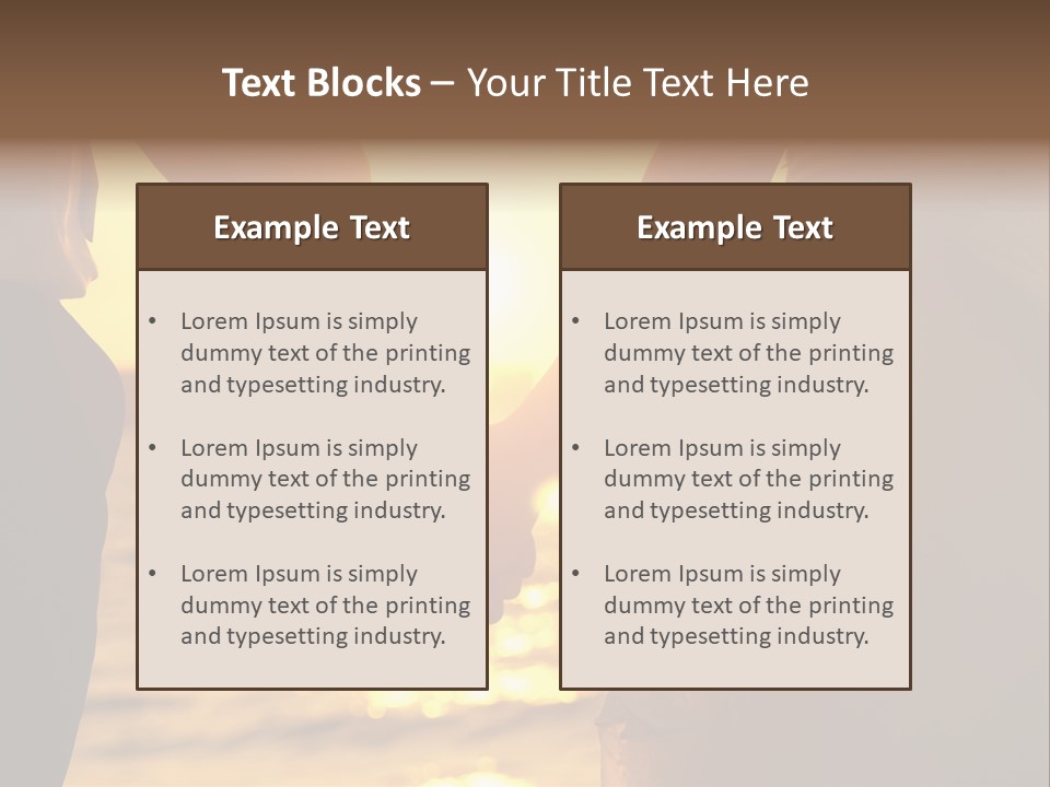 Sunlight Sunrise Man PowerPoint Template