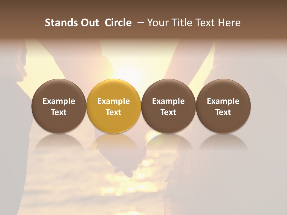 Sunlight Sunrise Man PowerPoint Template