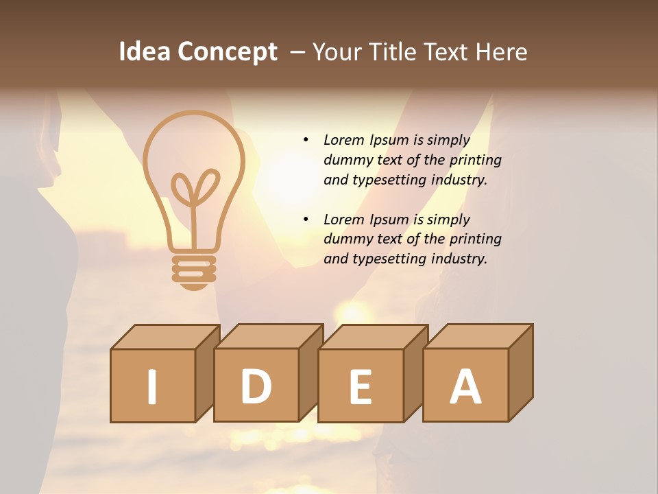 Sunlight Sunrise Man PowerPoint Template