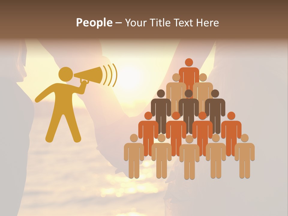 Sunlight Sunrise Man PowerPoint Template