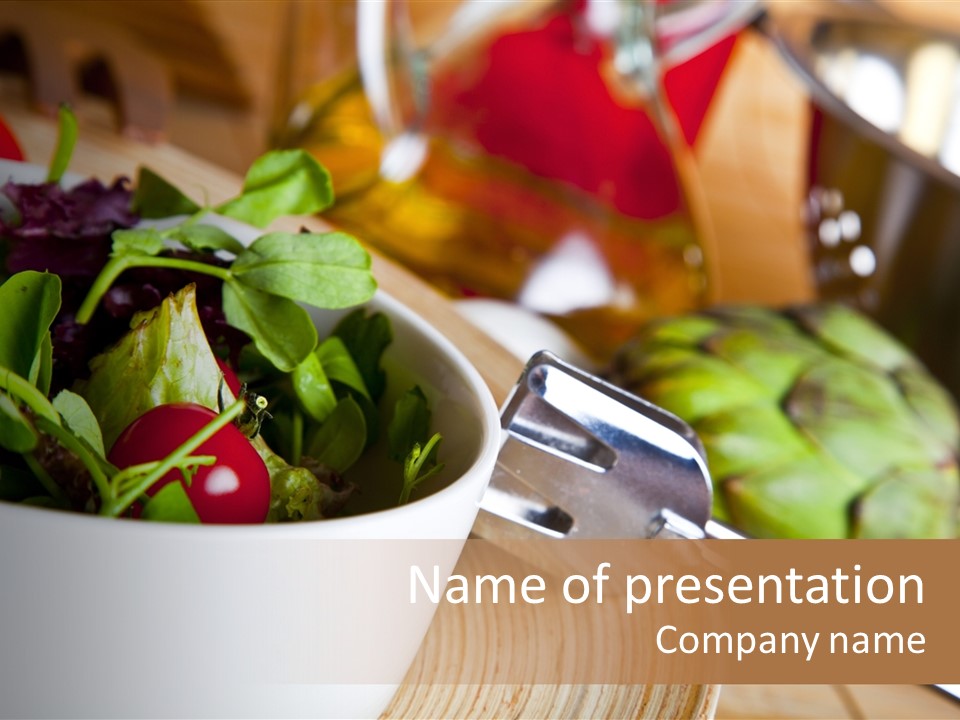 Freshness Dinnertime Macro PowerPoint Template