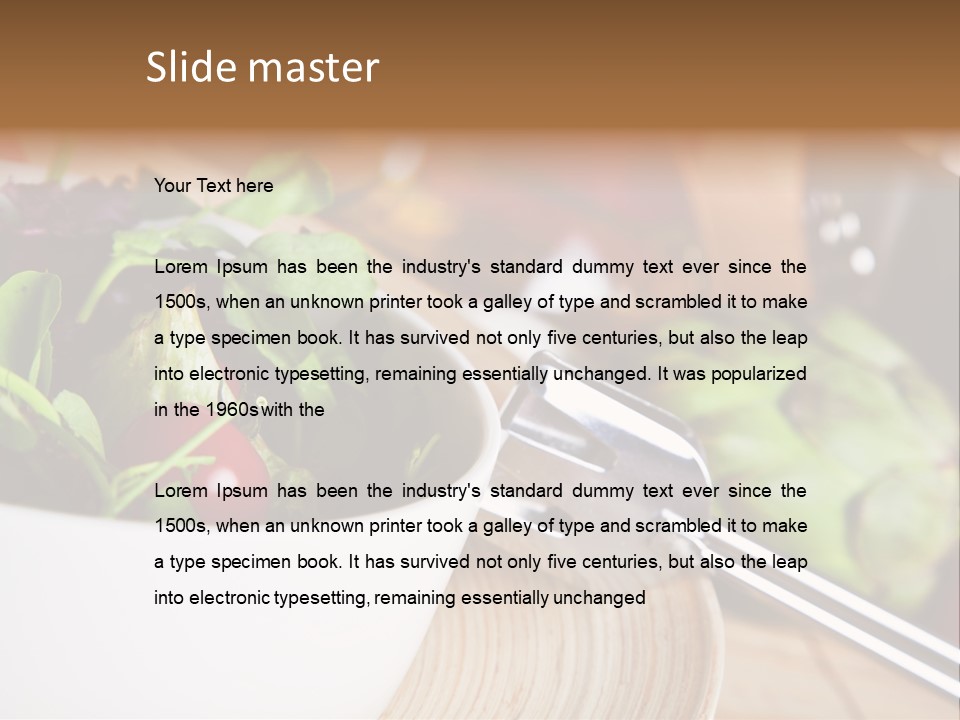 Freshness Dinnertime Macro PowerPoint Template