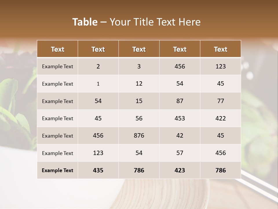 Freshness Dinnertime Macro PowerPoint Template