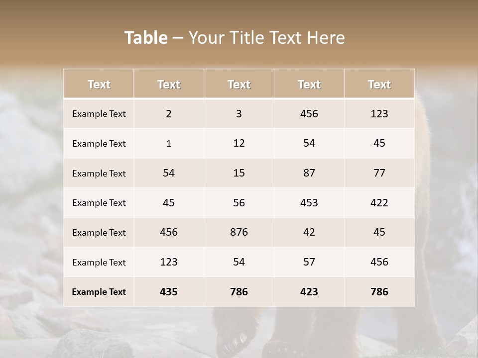Hungry Field Grizzly PowerPoint Template