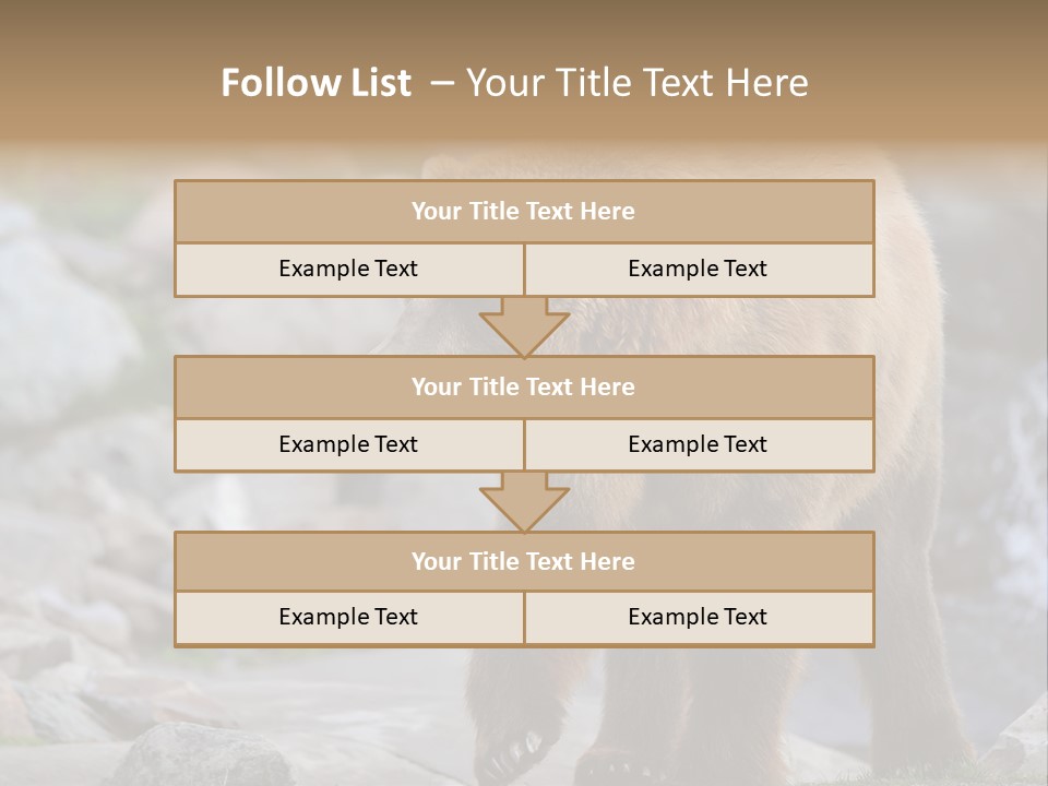 Hungry Field Grizzly PowerPoint Template