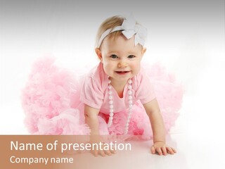 Innocence Baby Necklace PowerPoint Template