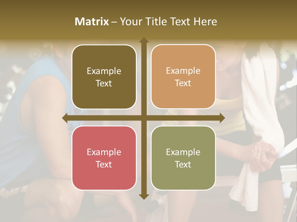 Indoors Fitness Friends PowerPoint Template