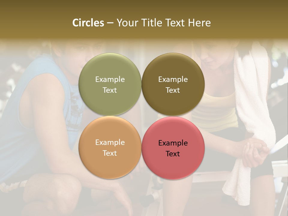 Indoors Fitness Friends PowerPoint Template