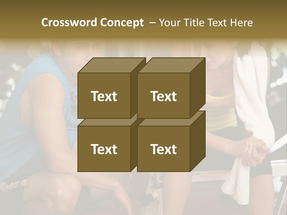 Indoors Fitness Friends PowerPoint Template