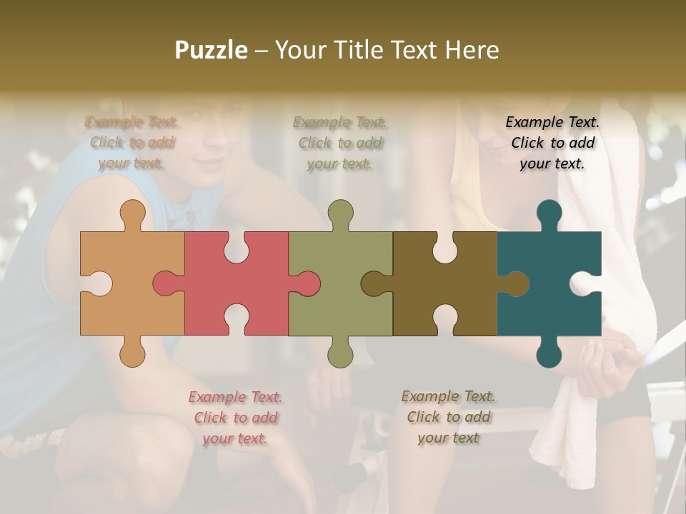 Indoors Fitness Friends PowerPoint Template