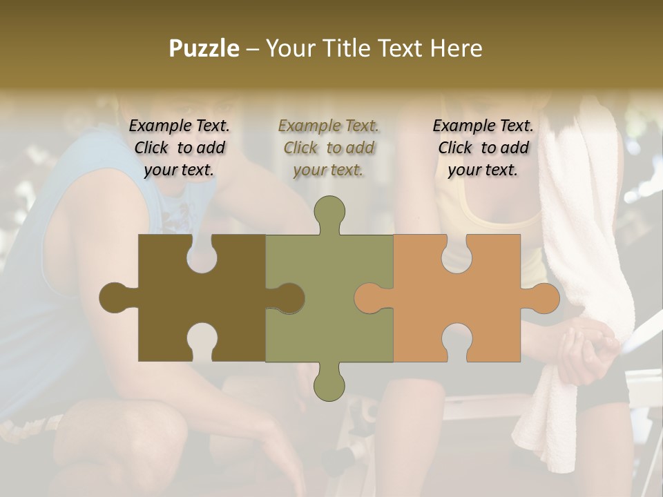 Indoors Fitness Friends PowerPoint Template